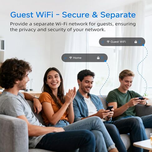 DBIT N300 2.4GHz WiFi Router with WISP Wireless Repeater Mode Internet Router for Security Cameras, IoT Smart Home Devices - Guest Network, Internet Access Control, WPA2, WPS, Easy Setup (T1 Pro) in Kuwait