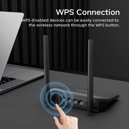 DBIT N300 2.4GHz WiFi Router with WISP Wireless Repeater Mode Internet Router for Security Cameras, IoT Smart Home Devices - Guest Network, Internet Access Control, WPA2, WPS, Easy Setup (T1 Pro) in Kuwait