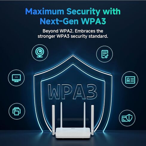 راوتر واي فاي DBIT N300 2.4 جيجا هرتز مع جهاز توجيه الإنترنت لوضع مكرر لاسلكي WISP للمنزل الذكي - شبكة الضيوف، التحكم في الوصول إلى الإنترنت، حد السرعة، WPA2، جدول WLAN، WPS، IPTV، إعداد سهل (T1 Pro) in Kuwait