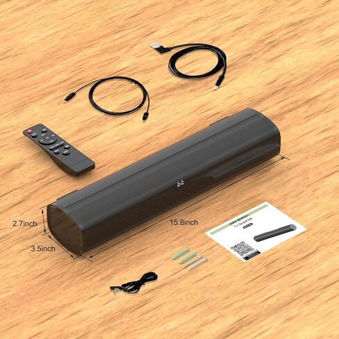 شريط الصوت HDMI للتلفزيون الذكي، أشرطة الصوت المحيطي للمسرح المنزلي، مكبرات صوت التلفزيون شريط الصوت بلوتوث HDMI AUX OPT COAX USB نظام الصوت المحيطي المنزلي لجهاز عرض الكمبيوتر، أخبار الألعاب/الموسيقى/الأفلام، أسود in Kuwait