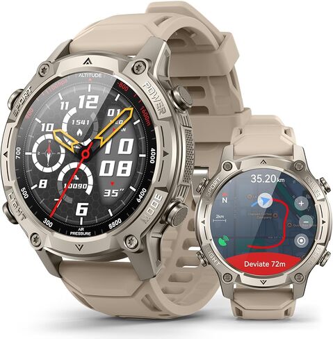 2026 AI Smart Watch with Standalone GPS & Offline Maps, 5ATM Waterproof, 1.43" AMOLED, 21-Day Battery, 178 Sports Modes, Compass, Heart Rate/SpO2/Stress/Sleep Monitor, for Android iOS Men Women Black in Kuwait