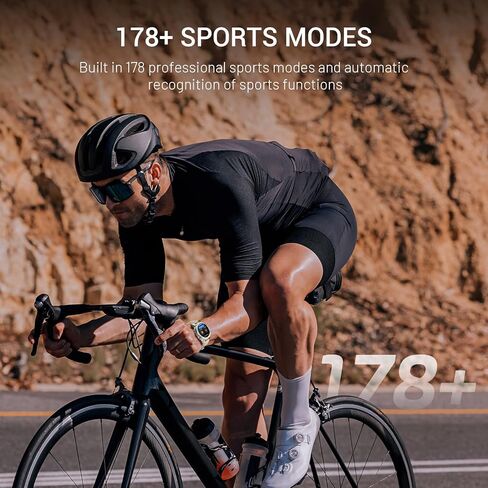 2026 AI Smart Watch with Standalone GPS & Offline Maps, 5ATM Waterproof, 1.43" AMOLED, 21-Day Battery, 178 Sports Modes, Compass, Heart Rate/SpO2/Stress/Sleep Monitor, for Android iOS Men Women Black in Kuwait