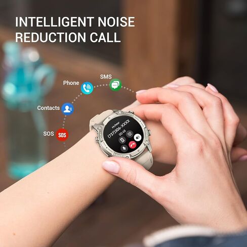 2026 AI Smart Watch with Standalone GPS & Offline Maps, 5ATM Waterproof, 1.43" AMOLED, 21-Day Battery, 178 Sports Modes, Compass, Heart Rate/SpO2/Stress/Sleep Monitor, for Android iOS Men Women Black in Kuwait