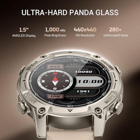 2026 AI Smart Watch with Standalone GPS & Offline Maps, 5ATM Waterproof, 1.43" AMOLED, 21-Day Battery, 178 Sports Modes, Compass, Heart Rate/SpO2/Stress/Sleep Monitor, for Android iOS Men Women Black in Kuwait