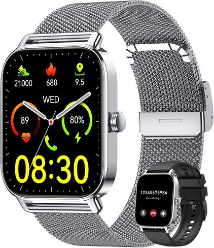 Smart Watch for Women Fitness Tracker: Gold Make Answer Call Waterproof Running Smartwatch Android Phone iPhone Samsung Compatible Digital Mens Watches Pedometer Step Tracker Heart Rate Monitor in Saudi Arabia