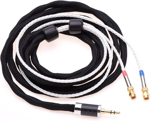 16 Cores 5N OCC Silver Plated Headphone Upgrade Cable SMC for Hifiman He-5 He-6 He-300 He-400 He-500 HE560 (4FT, 3.5mm Stereo Plug) in Saudi Arabia