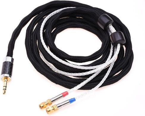 16 Cores 5N OCC Silver Plated Headphone Upgrade Cable SMC for Hifiman He-5 He-6 He-300 He-400 He-500 HE560 (4FT, 3.5mm Stereo Plug) in Saudi Arabia