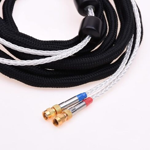 16 Cores 5N OCC Silver Plated Headphone Upgrade Cable SMC for Hifiman He-5 He-6 He-300 He-400 He-500 HE560 (4FT, 3.5mm Stereo Plug) in Saudi Arabia