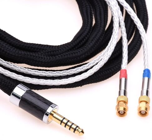 16 Cores 5N OCC Silver Plated Headphone Upgrade Cable SMC for Hifiman He-5 He-6 He-300 He-400 He-500 HE560 (4FT, 3.5mm Stereo Plug) in Saudi Arabia