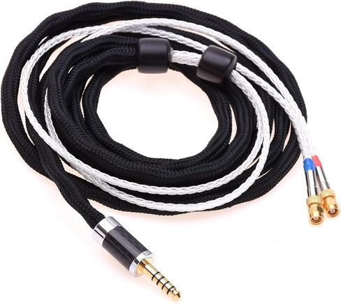 16 Cores 5N OCC Silver Plated Headphone Upgrade Cable SMC for Hifiman He-5 He-6 He-300 He-400 He-500 HE560 (4FT, 3.5mm Stereo Plug) in Saudi Arabia