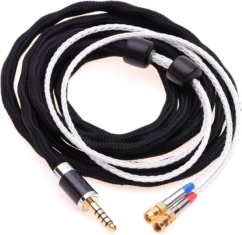 16 Cores 5N OCC Silver Plated Headphone Upgrade Cable SMC for Hifiman He-5 He-6 He-300 He-400 He-500 HE560 (4FT, 3.5mm Stereo Plug) in Saudi Arabia