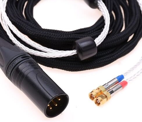 16 Cores 5N OCC Silver Plated Headphone Upgrade Cable SMC for Hifiman He-5 He-6 He-300 He-400 He-500 HE560 (4FT, 3.5mm Stereo Plug) in Saudi Arabia
