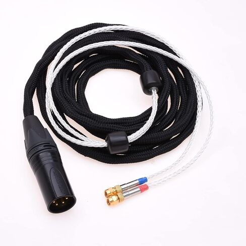 16 Cores 5N OCC Silver Plated Headphone Upgrade Cable SMC for Hifiman He-5 He-6 He-300 He-400 He-500 HE560 (4FT, 3.5mm Stereo Plug) in Saudi Arabia