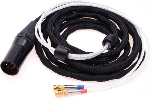 16 Cores 5N OCC Silver Plated Headphone Upgrade Cable SMC for Hifiman He-5 He-6 He-300 He-400 He-500 HE560 (4FT, 3.5mm Stereo Plug) in Saudi Arabia