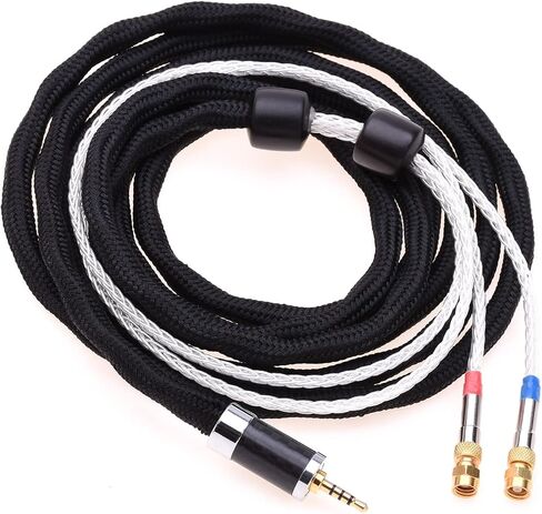 16 Cores 5N OCC Silver Plated Headphone Upgrade Cable SMC for Hifiman He-5 He-6 He-300 He-400 He-500 HE560 (4FT, 3.5mm Stereo Plug) in Saudi Arabia