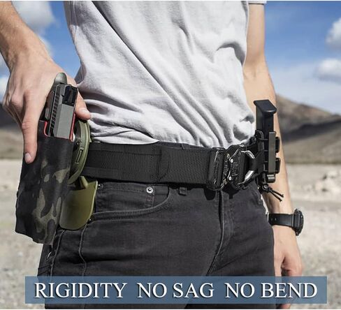 PETAC GEAR Tactical Battle Belt With Cobra Buckle D-Ring | Military Heavy Duty Rigger Gun Belts | Inner Outer Molle Belt. in Saudi Arabia