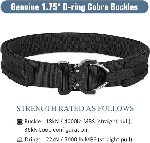 PETAC GEAR Tactical Battle Belt With Cobra Buckle D-Ring | Military Heavy Duty Rigger Gun Belts | Inner Outer Molle Belt. in Saudi Arabia
