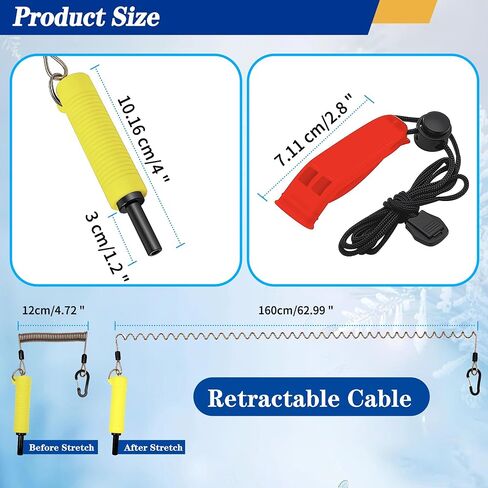 Ice Fishing Safety Picks with Retractable Safety Coiled Lanyard, Portable Ice Picks Spikes Gear Accessories for Skating & Fishing, Walking on Ice in Saudi Arabia