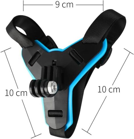 حامل كاميرا بحزام للذقن متوافق مع GoPro Hero 13، 12، 11، 10، 9، 8، 7، (2018)، 7، حوامل ومشابك الكاميرا لـ Xiaomi Yi، SJCAM (أسود) in Saudi Arabia