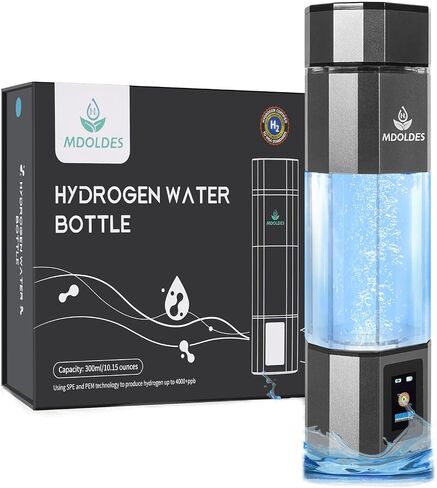 Hydrogen Water Bottle, SPE/PEM Hydrogen Generator, Tested by H2 Analytics (IHSA) of The US Laboratory with a Concentration of 4.0+PPM, 10.15 Ounces (Gun Gray). in Saudi Arabia