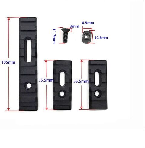 Slotted Metal Made (NOT Plastic) Picatinny Section Kit Set for Mlok Compatible in Saudi Arabia
