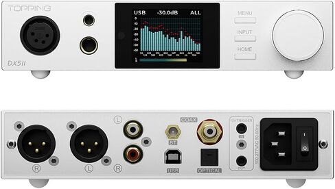 Topping DX5 II Fully Balanced DAC & Headphone Amp Combo Dual ES9039Q2M DSD512 PCM768kHz LDAC Decoder Amplifier (Silver) in Saudi Arabia