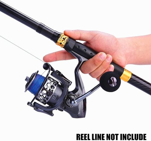 Sougayilang Telescopic Fishing Rod - 24 Ton Carbon Fiber Ultralight Fishing Pole with CNC Reel Seat, Portable Retractable Handle, Stainless Steel Guides for Bass Salmon Trout Fishing in Saudi Arabia