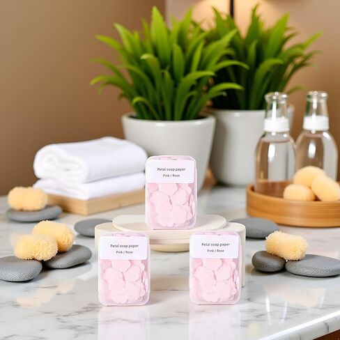 300pcs Portable Hand Washing Soap Sheets, Scented Mini Soap Sheets, Paper Soap for Travel,Disposable Soluble Soap for Outdoor Travel, Camping, Hiking in Saudi Arabia