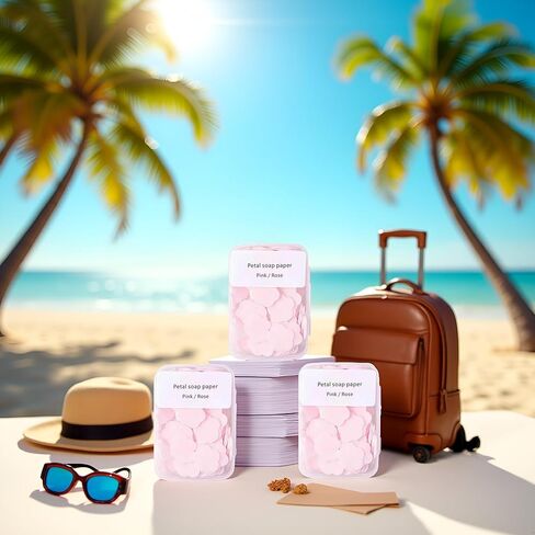 300pcs Portable Hand Washing Soap Sheets, Scented Mini Soap Sheets, Paper Soap for Travel,Disposable Soluble Soap for Outdoor Travel, Camping, Hiking in Saudi Arabia