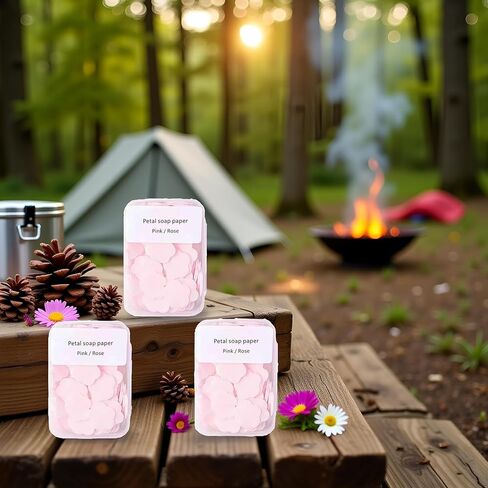 300pcs Portable Hand Washing Soap Sheets, Scented Mini Soap Sheets, Paper Soap for Travel,Disposable Soluble Soap for Outdoor Travel, Camping, Hiking in Saudi Arabia