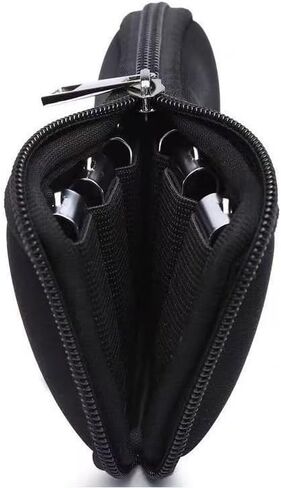 10-Slot USB Flash Drive Organizer Pouch - Durable Neoprene Storage Case with Secure Elastic Slots & Zipper Closure for U Disks, Hard Drives, Memory Cards（Black） in Saudi Arabia