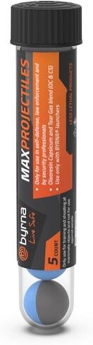 Byrna MAX Projectiles - | Maximum Stopping Power | OC and CS Non Lethal Pepper Spray & Tear Gas Blend Balls - Non Lethal Self Defense Projectile Rounds for Byrna Launchers, 0.68 Caliber in Kuwait