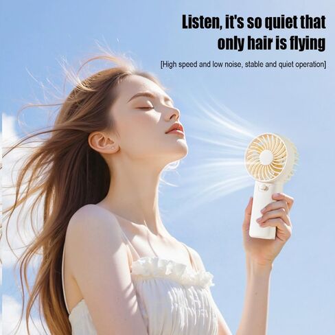 Mini Portable Fan, Personal Desktop Handheld Fan (Batteries Not Included) for Home and Office, Summer Gift,White in Saudi Arabia