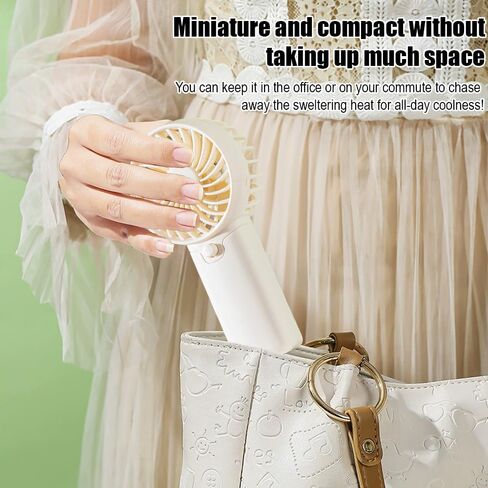 Mini Portable Fan, Personal Desktop Handheld Fan (Batteries Not Included) for Home and Office, Summer Gift,White in Saudi Arabia
