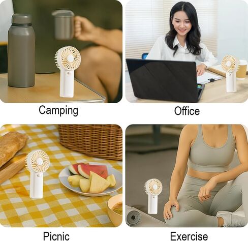 Mini Portable Fan, Personal Desktop Handheld Fan (Batteries Not Included) for Home and Office, Summer Gift,White in Saudi Arabia