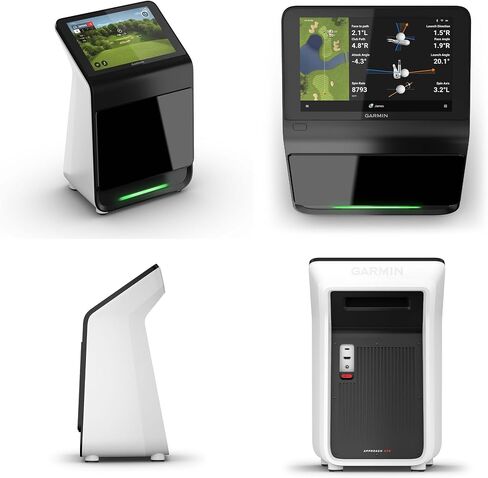 شاشة إطلاق الجولف Garmin Approach R50 Premium وأجهزة المحاكاة مع حقيبة حمل، ومقاييس الكرة والنادي المتقدمة + مجموعة ساعات الجولف Garmin Approach S70 Premium GPS، باللون الرمادي (42 مم) in Saudi Arabia