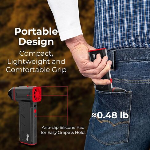 Rosewill Electric Air Duster - 110,000 RPM Super Power Cordless Compressed Air Duster, 3-Gear Adjustable Mini Blower with Fast Charging, Dust Blower for Computer, Keyboard, Pet, House, Outdoor and Car in Saudi Arabia