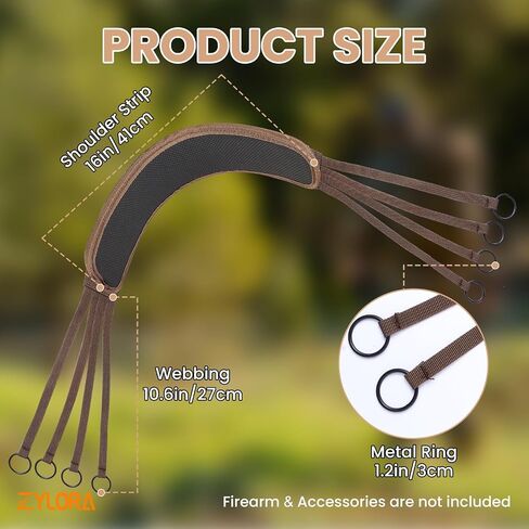 Zylora Duck Strap Carrier for Hunting – Neoprene Padded Waterfowl Strap with 8 Slip Rings – Duck, Goose & Game Bird Carrier Lanyard – Non-Slip, Multiple Carry Options, Duck Hunting Accessories in Saudi Arabia