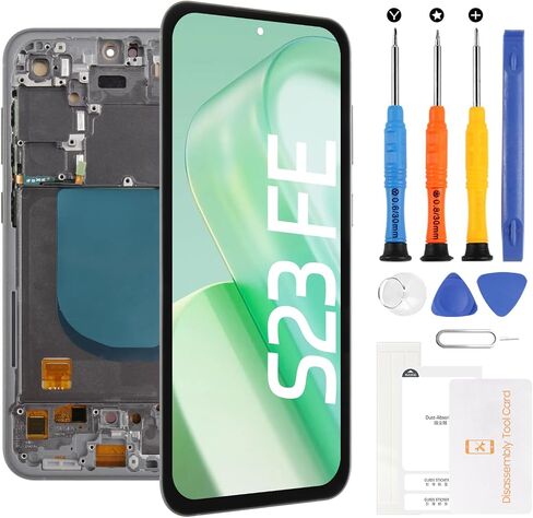 OLED for Samsung Galaxy S23 FE 5G Screen Replacement SM-S711U SM-S711B SM-S711W SM-S7110 SM-S711N 6.4" LCD Display Touch Screen Digitizer Assembly(Black with Frame) in Saudi Arabia