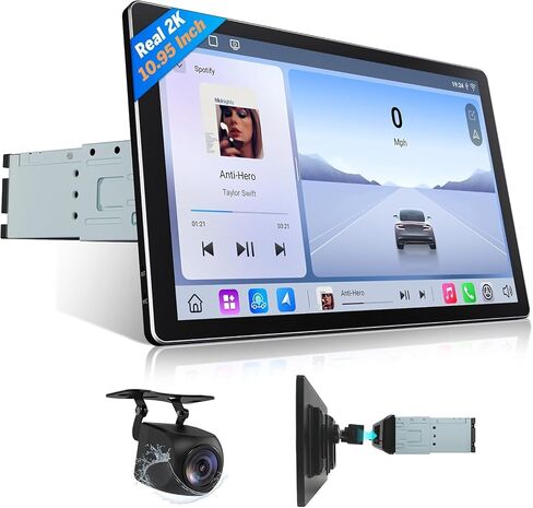 Eonon 6.36" Single DIN Car Stereo – Wireless CarPlay & Android Auto, IPS Touchscreen (1280x480), ST TDA7851 Amp, Backup Camera, Steering Control,Bluetooth 5.3-X3U in Kuwait