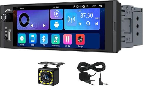 Eonon Single Din Car Radio,10.95-inch 2K HD Large Screen, Android 13 Car Stereo with CarPlay/Android Auto, 6+64GB, Bluetooth 5.1, DSP, Opt & Coax Output, 4G LTE, Split Screen-SD1X6S in Saudi Arabia