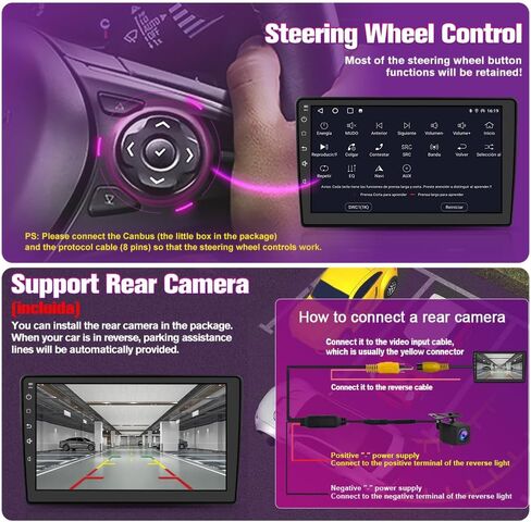 Car Radio Stereo Upgrade for Jeep Compass/Patriot 2010-2016, Android Head Unit with 10.1 Inch Touch Screen/Backup Camera/Wireless CarPlay & Android Auto/Mirroring/Wi-Fi/Bluetooth/FM/SWC in Kuwait