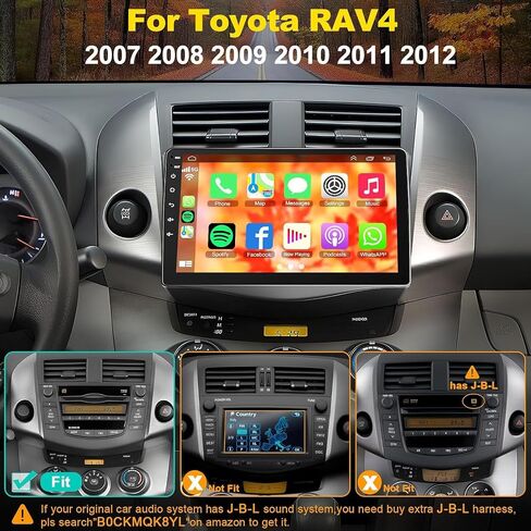 (4G RAM 64G ROM) Car Radio for Toyota Tacoma 2005-2015, 9 Inch Tacoma Stereo Support Carplay/Android Auto,GPS Navigation&Bluetooth,Backup Camera 1080P,SWC/FM Radio in Saudi Arabia