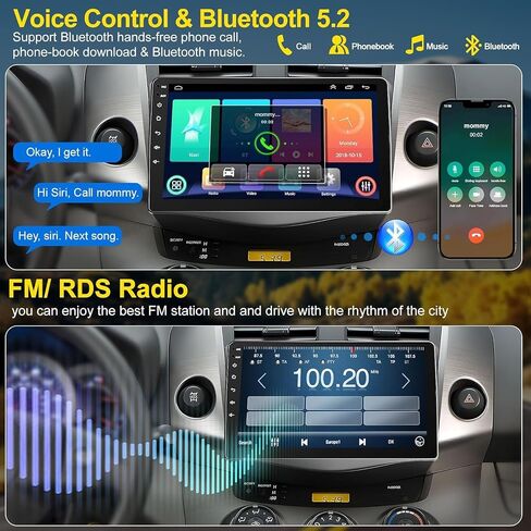 (4G RAM 64G ROM) Car Radio for Toyota Tacoma 2005-2015, 9 Inch Tacoma Stereo Support Carplay/Android Auto,GPS Navigation&Bluetooth,Backup Camera 1080P,SWC/FM Radio in Saudi Arabia