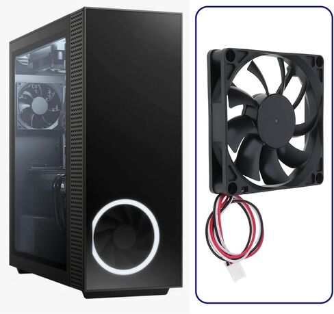 Cooling Fan DC Brushless FBK08T24H 80x80x15mm 24V 0.17A for Server Network Industrial Computer Hardware in Saudi Arabia