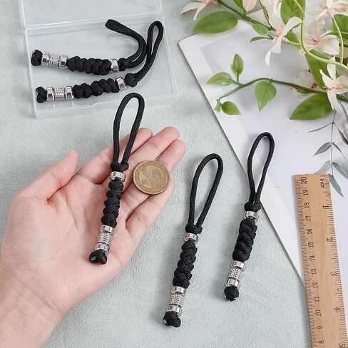 UNICRAFTALE 5Pcs 13.8cm Paracord Knife Lanyard with Skull Beads Braid Paracord Keychain for Pocket Knife EDC Tools in Saudi Arabia