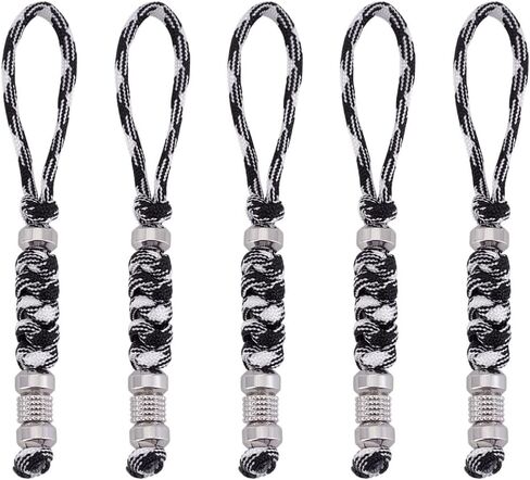 UNICRAFTALE 5Pcs 13.8cm Paracord Knife Lanyard with Skull Beads Braid Paracord Keychain for Pocket Knife EDC Tools in Saudi Arabia