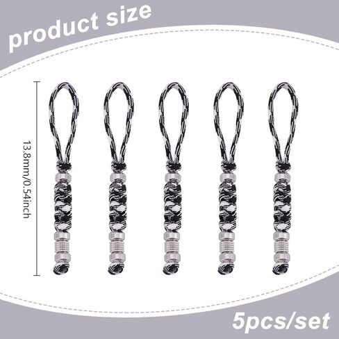UNICRAFTALE 5Pcs 13.8cm Paracord Knife Lanyard with Skull Beads Braid Paracord Keychain for Pocket Knife EDC Tools in Saudi Arabia
