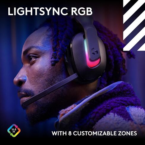 سماعة الألعاب اللاسلكية Logitech G Astro A20 X Lightspeed لأجهزة PS5 وXbox وSwitch والكمبيوتر الشخصي مع نظامين صوت PLAYSYNC وبلوتوث وLIGHTSYNC RGB وميكروفون بوم 48 كيلو هرتز - أسود in Saudi Arabia