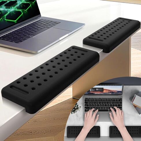 L-Shaped Memory Foam Desk Elbow Pad, 2-Piece Ergonomic Arm Rest Cushion, Non-Slip Desk Edge Wrist Support for Office Home in Saudi Arabia